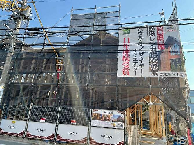 横浜市の工務店せらら工房 賃貸併用住宅建築現場