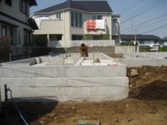 横浜市の工務店房のブログ　200住宅の基礎が完成しました。